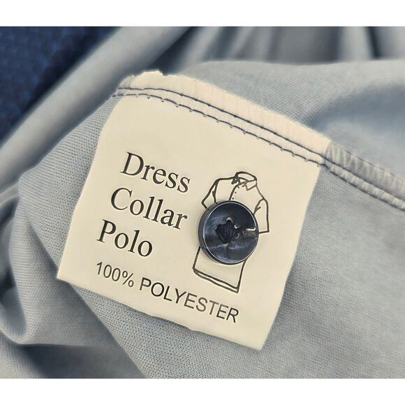 Collars and Co Dress Collar Polo Size Large Blue Retail $82 - Picture 5 of 8
